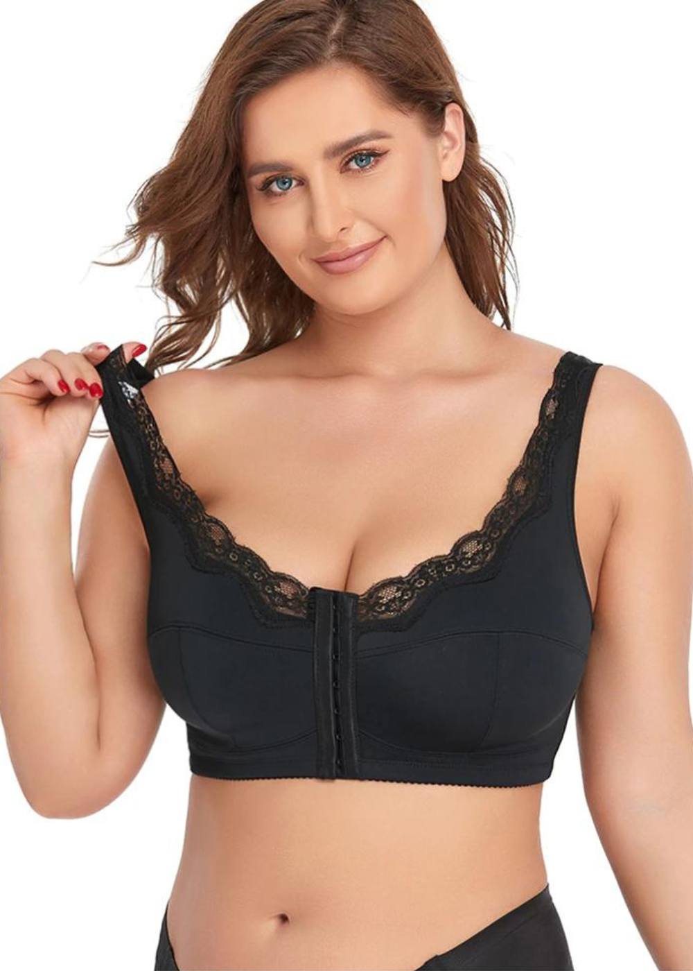 Soutien-Gorge Minimiseur Dentelle DotVol Femme - Confortable Sans Armature Grande Taille