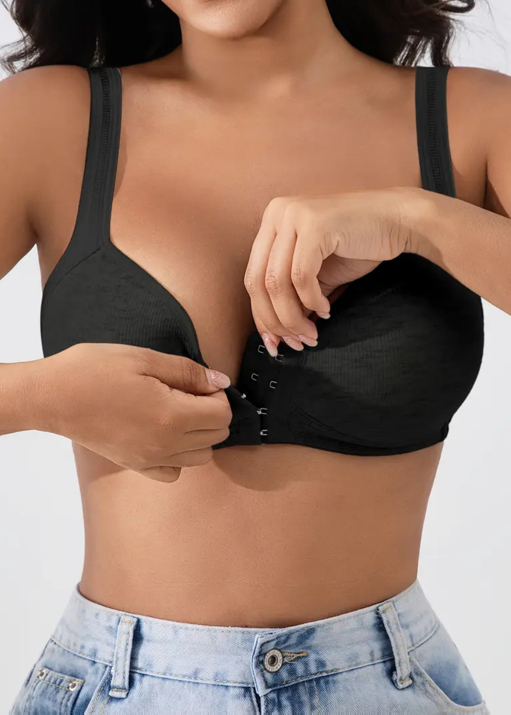 Soutien-gorge confort à agrafes devant