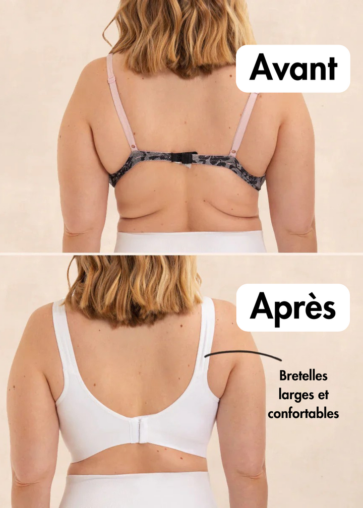 Soutien-gorge sans armatures confortable avec crochets à l&
