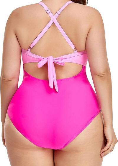 Maillot 1 pièce gainant à découpe – cache-cœur