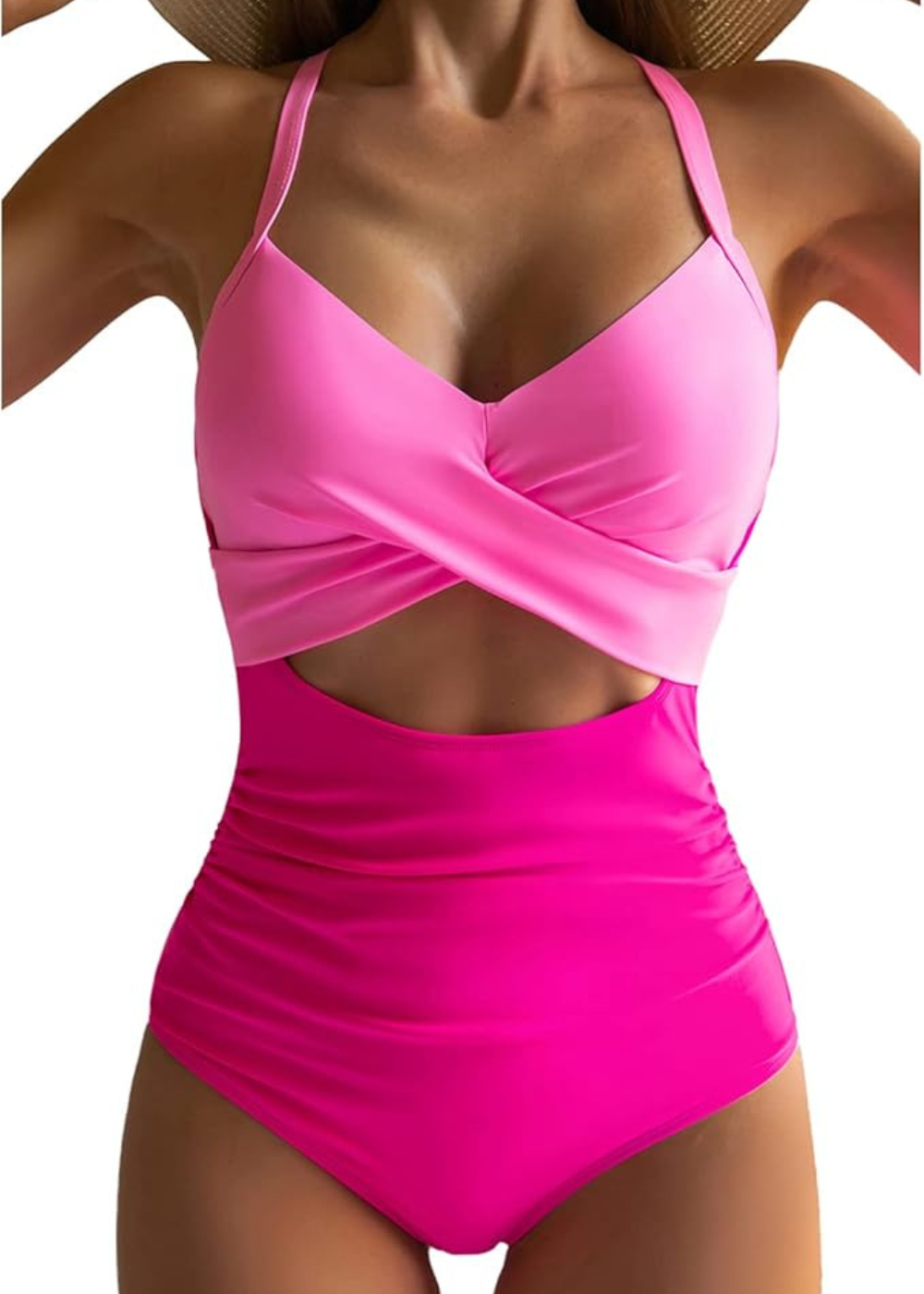 Maillot 1 pièce gainant à découpe – cache-cœur
