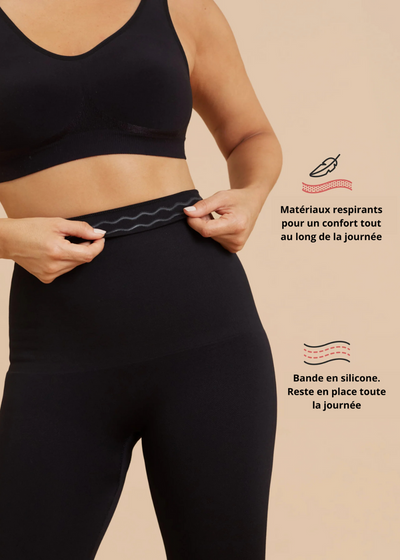 Legging sculptant taille haute effet seconde peau