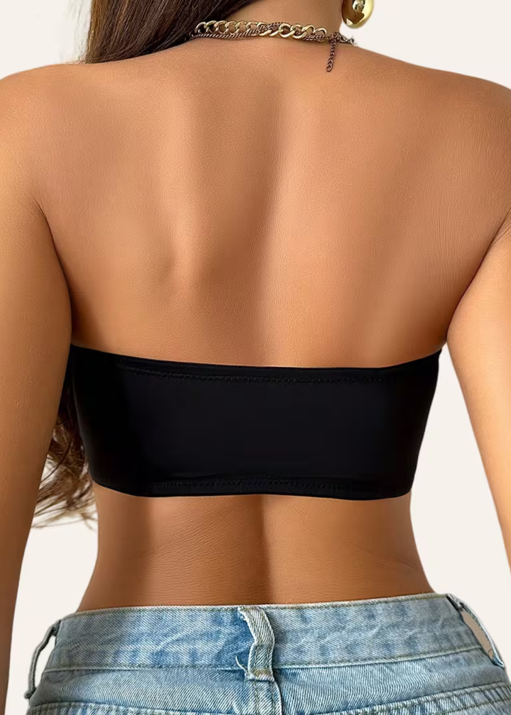Soutien-gorge bandeau sculptant sans bretelles – fermeture avant