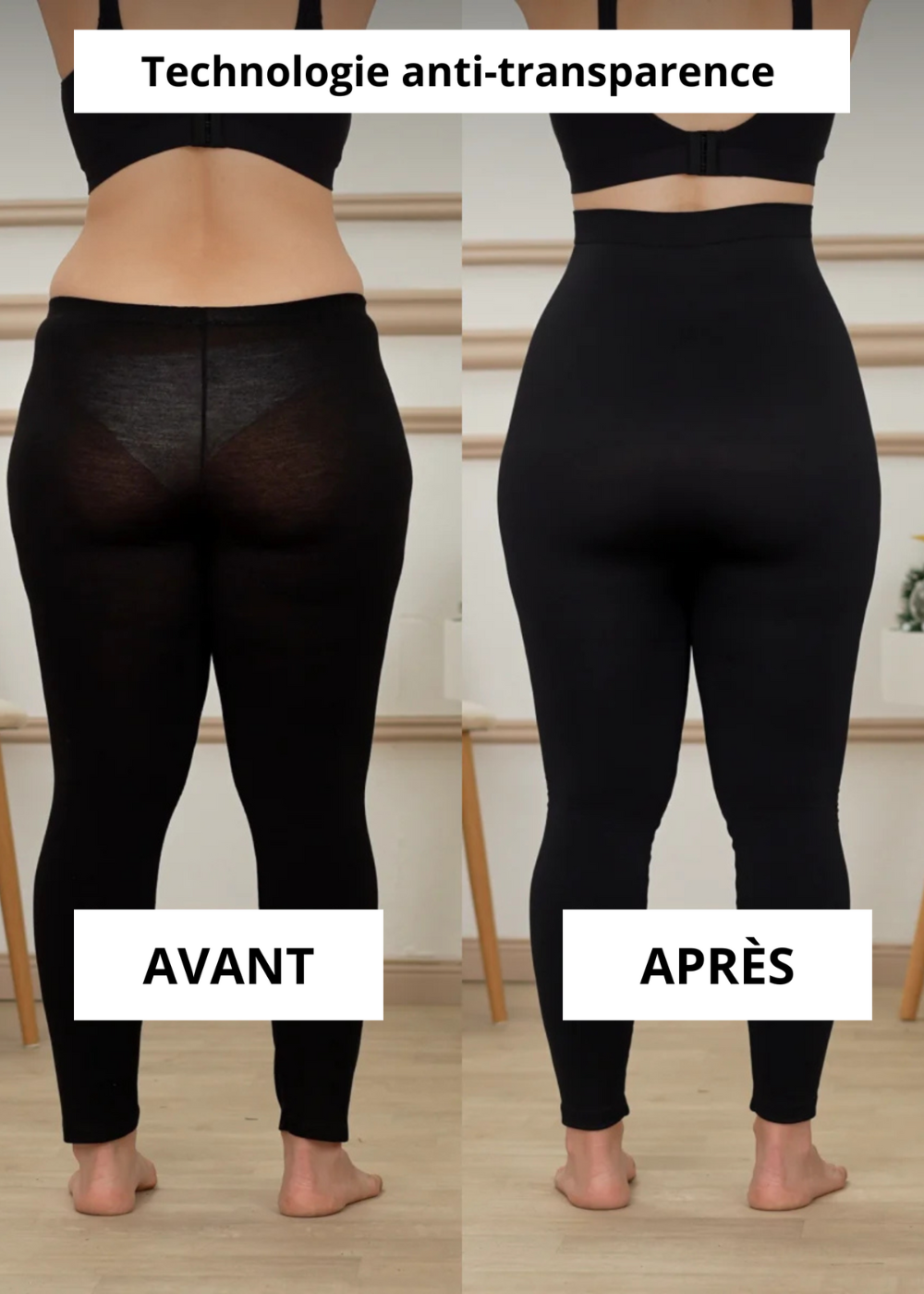 Legging sculptant taille haute effet seconde peau