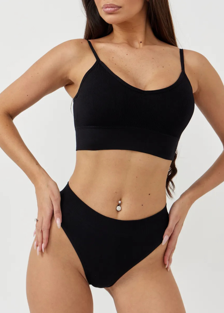 Ensemble lingerie sans couture – Brassière confort et culotte taille haute