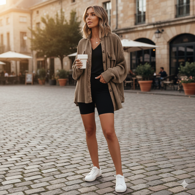 Surchemise en velours côtelé