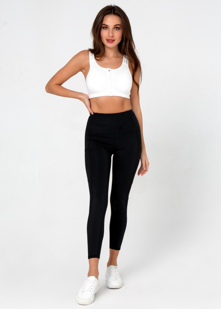 Soutien-gorge sport zip devant