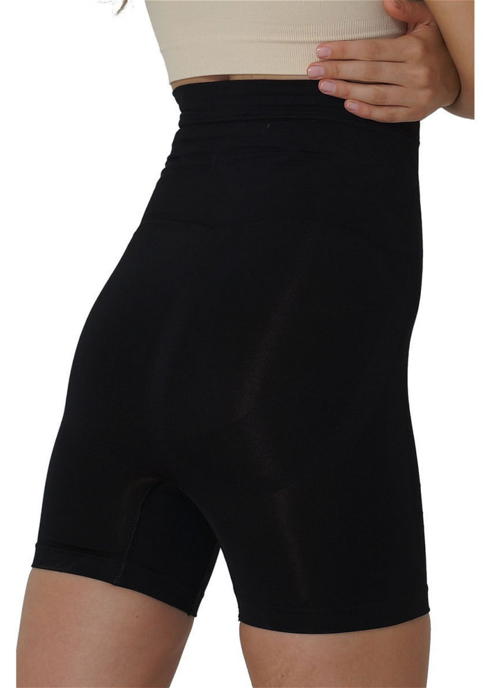 Short compression anti frottement taille haute